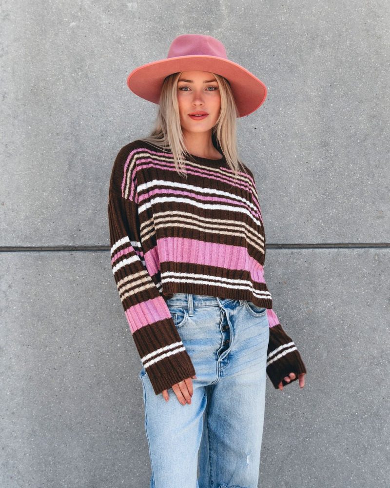 daniella multi striped sweater 192082