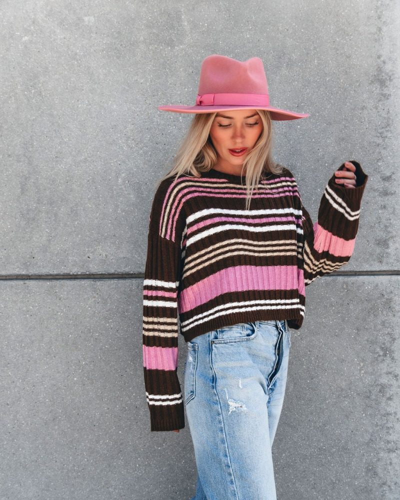 daniella multi striped sweater 343374