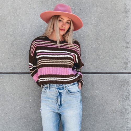 daniella multi striped sweater 379980