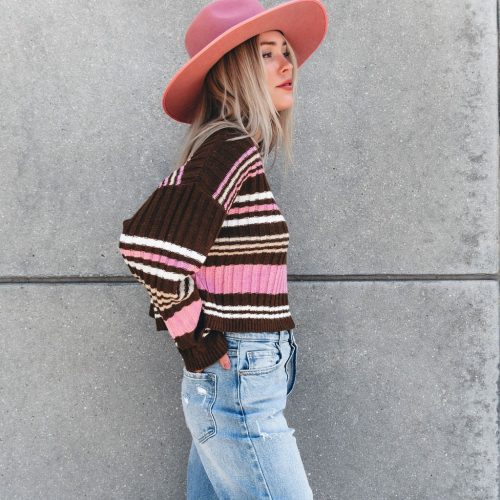 daniella multi striped sweater 671987