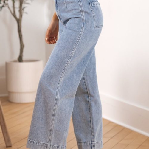 denim wash wide leg jeans 297403