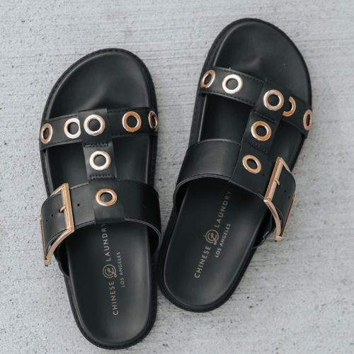 dirty laundry black rozalia slide sandals 961996