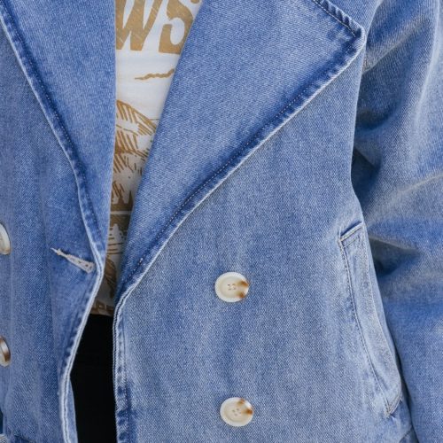 double breasted denim jacket 903934