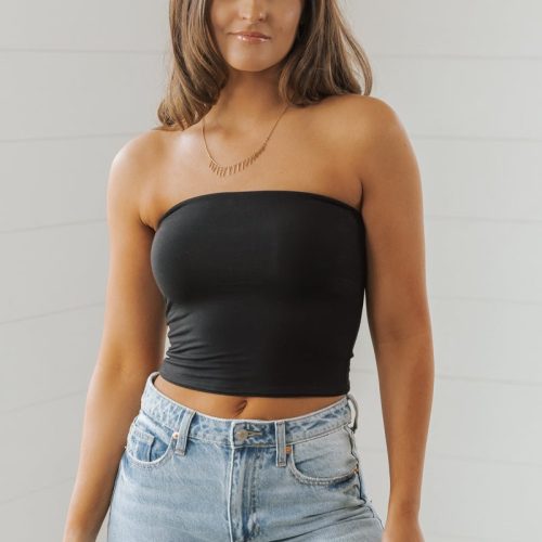 double lined jersey tube top 184343