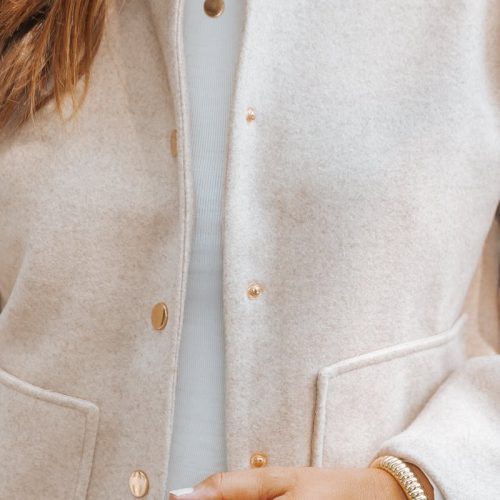 effortless beige bomber jacket 355155