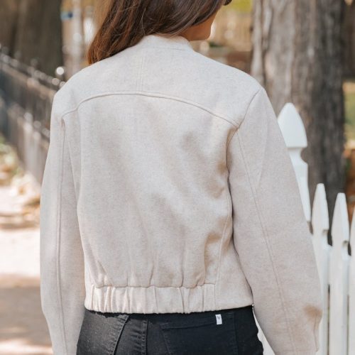 effortless beige bomber jacket 769879