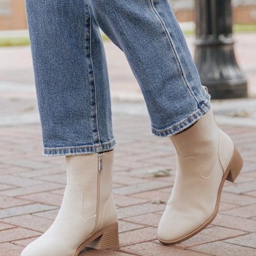 elena beige heeled booties 543821