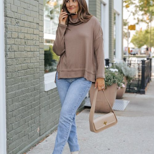 essential fall turtleneck sweater mocha 439236