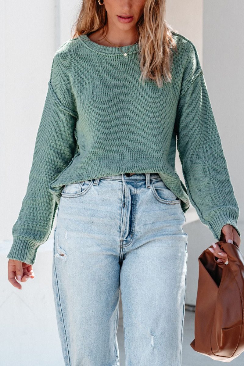 everyday fall pullover sweater sage 334053