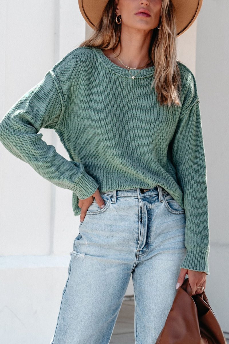 everyday fall pullover sweater sage 608776