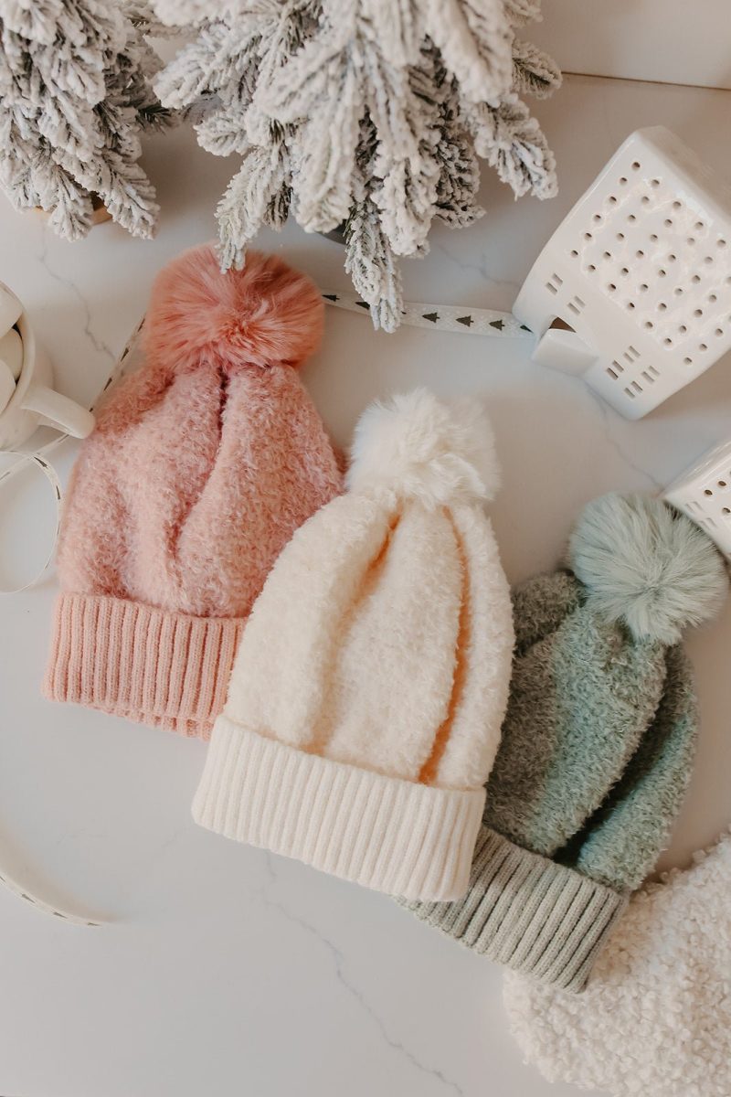 faux fur teddy pom beanie 669646