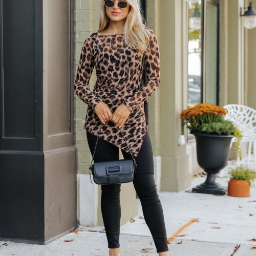 free people cheetah print something extra tunic 584977