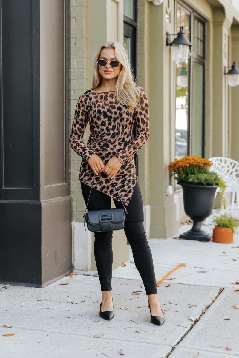 free people cheetah print something extra tunic 584977