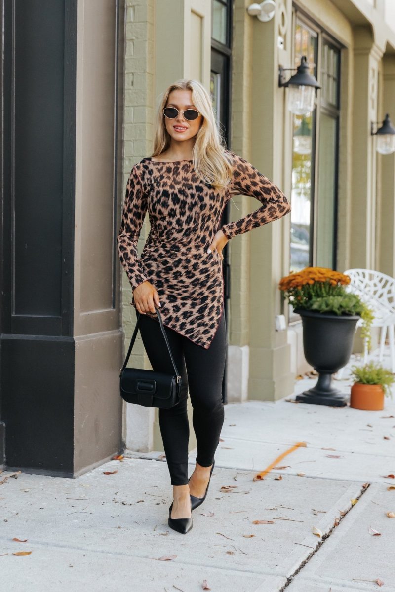 free people cheetah print something extra tunic 758714