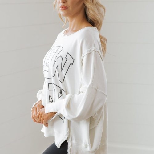 free people cream new york pullover tee 521977