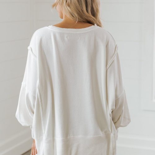 free people cream new york pullover tee 991162