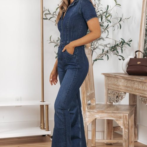 free people denim wash jayde flare jumpsuit 507961