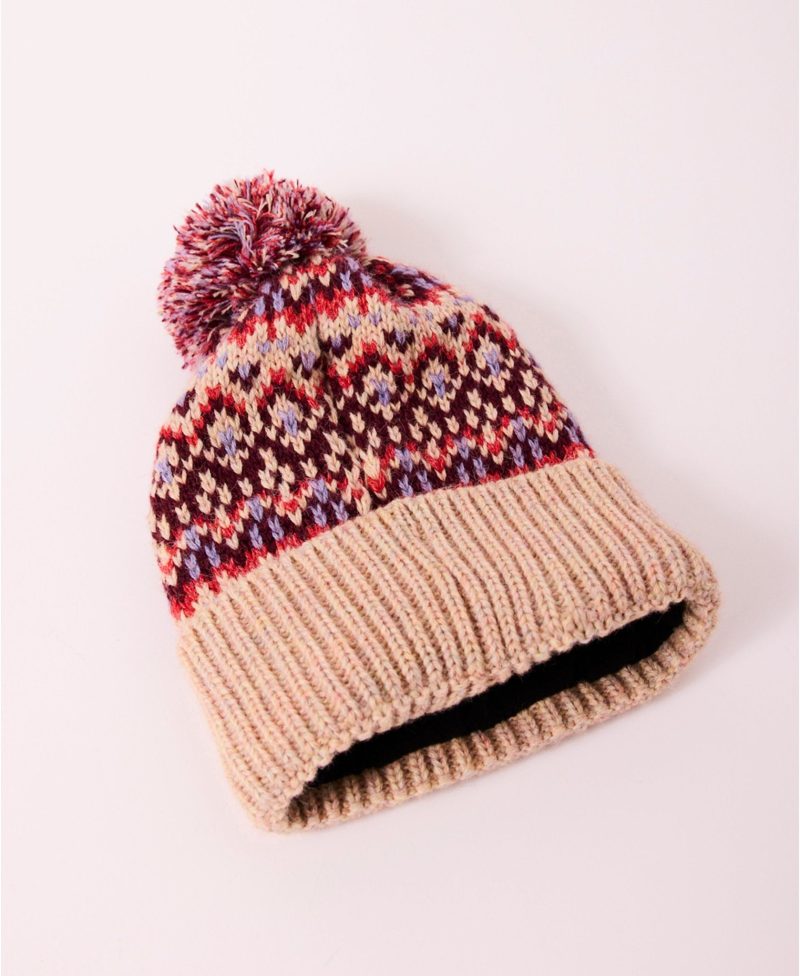 free people first frost fairisle pom beanie 122965