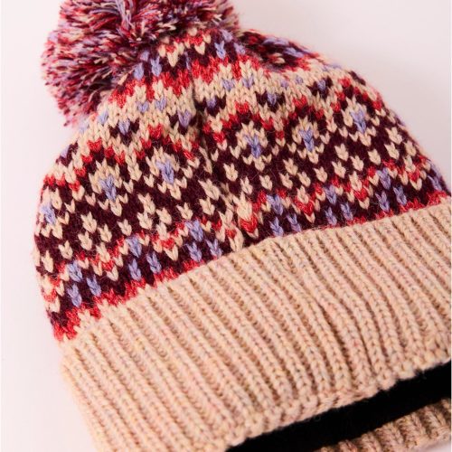 free people first frost fairisle pom beanie 704643