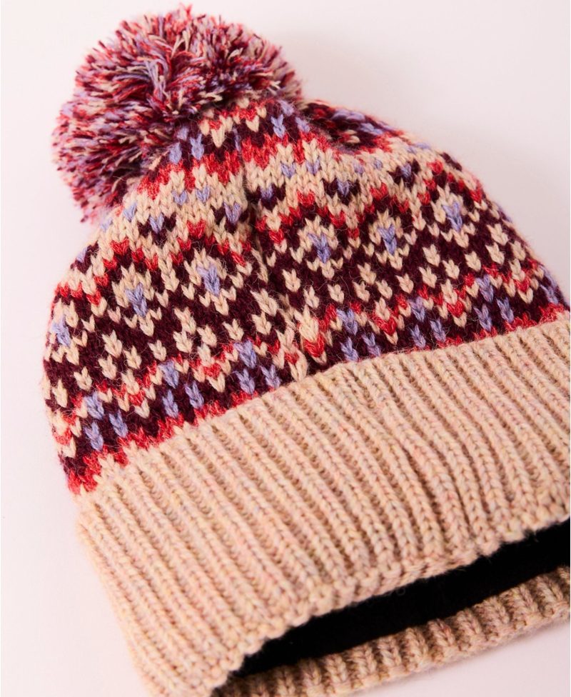 free people first frost fairisle pom beanie 704643