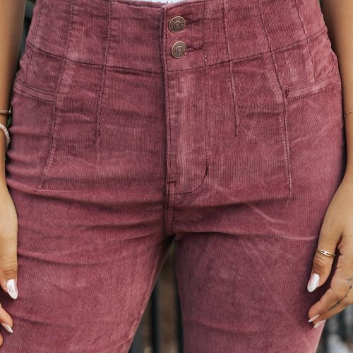 free people jayde cord flare jeans plum 260038