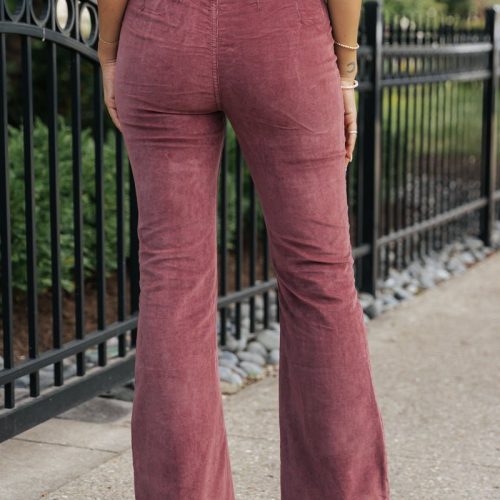 free people jayde cord flare jeans plum 562742