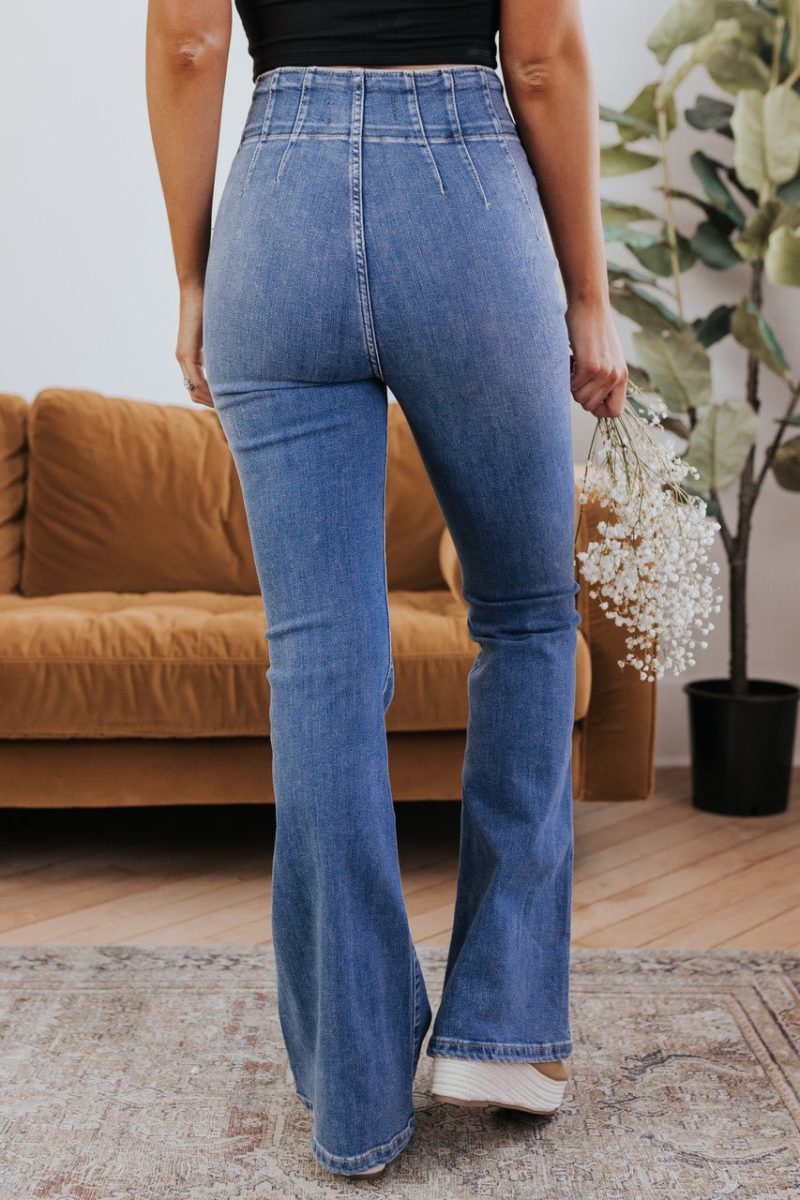 free people jayde sunburst blue flares final sale 187850