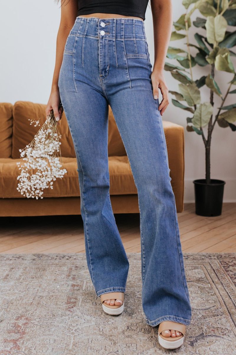 free people jayde sunburst blue flares final sale 376852