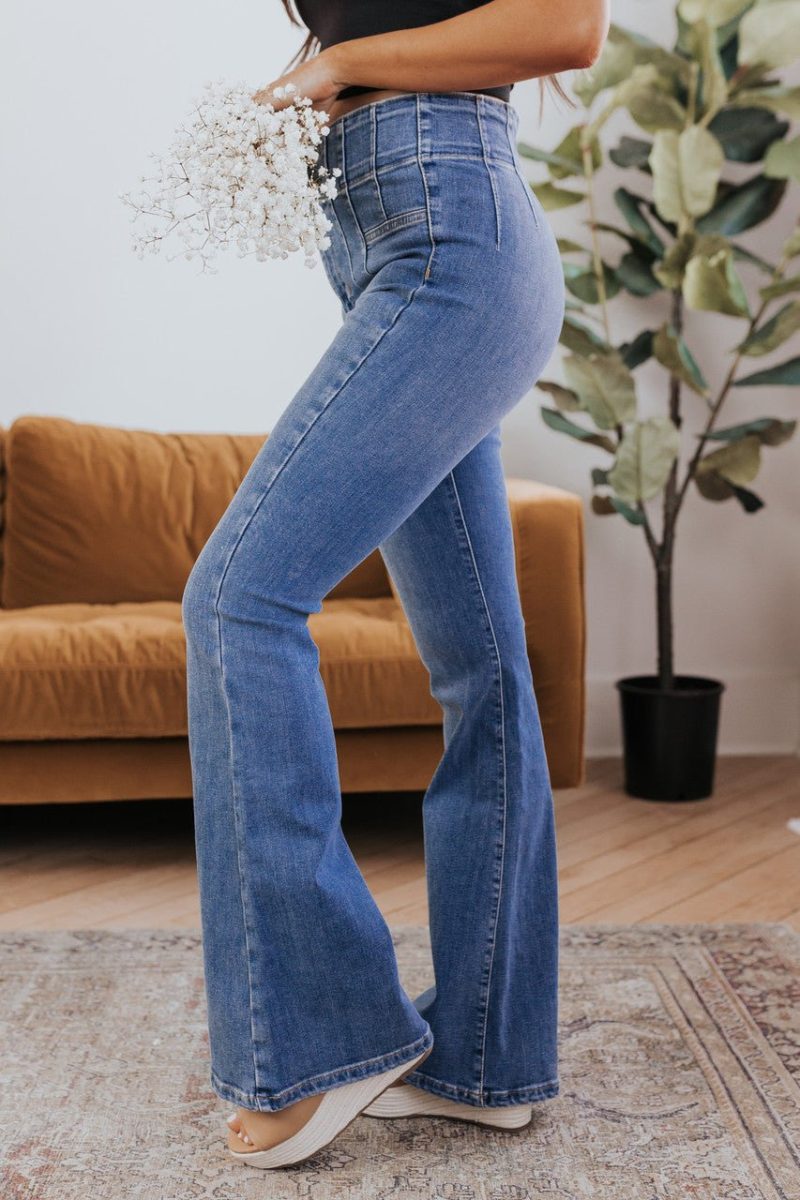 free people jayde sunburst blue flares final sale 820987