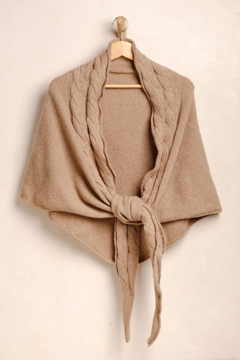 free people oatmeal coastline cable knit shawl scarf 221466