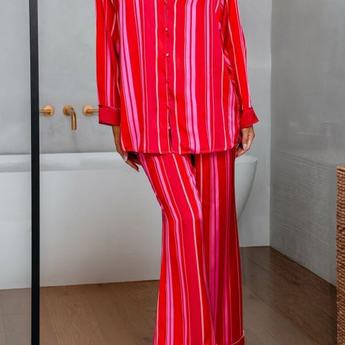 free people red striped dreamy days pajama set 424530