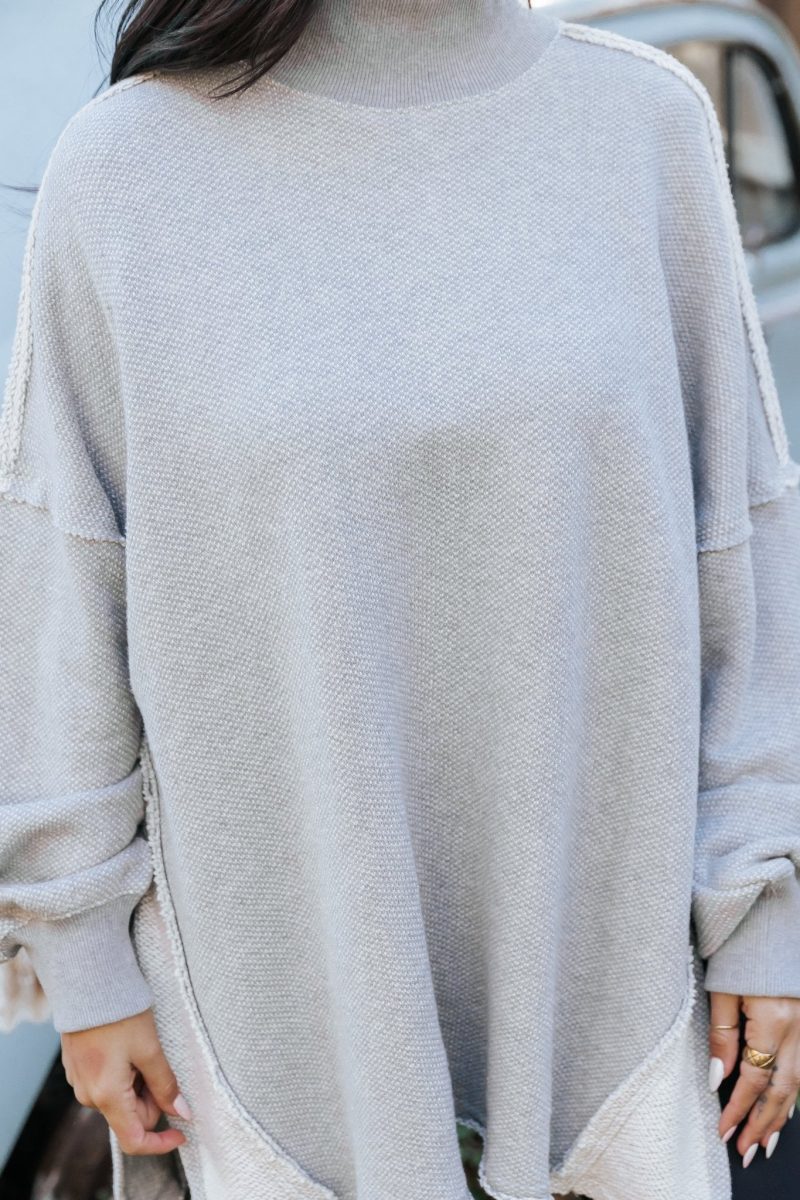 free people wonderful grey pullover 377983