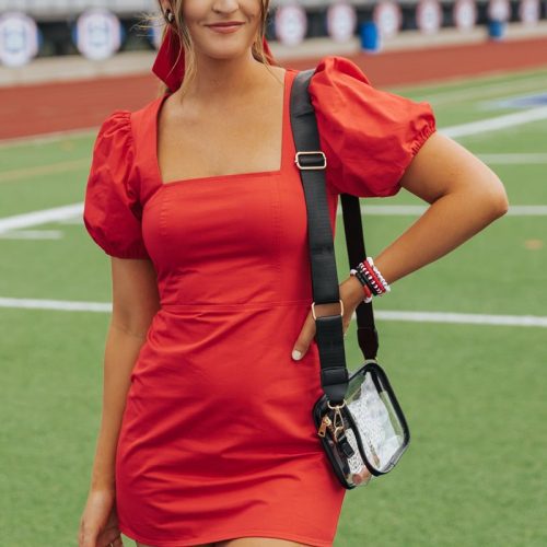 game day ready mini dress red 455110