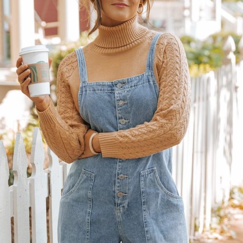 georgia wide leg denim overalls 317659