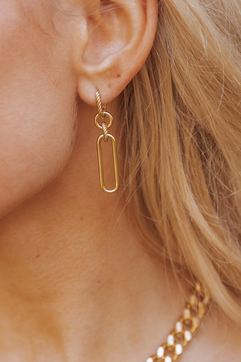 gold dipped dangle earrings 473527