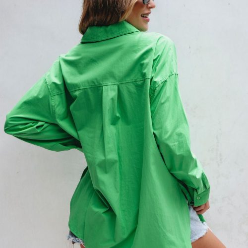 green button down cotton shirt pre order 880150