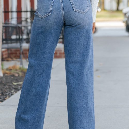 hidden medium wash dad jeans 179910