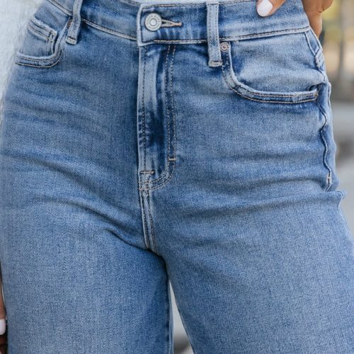 hidden medium wash dad jeans 794541