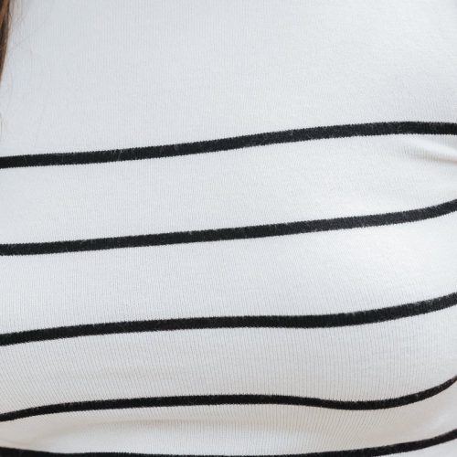 ivory and black striped sweater top 572252