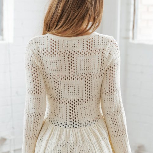 ivory crochet light weight peplum sweater final sale 756519