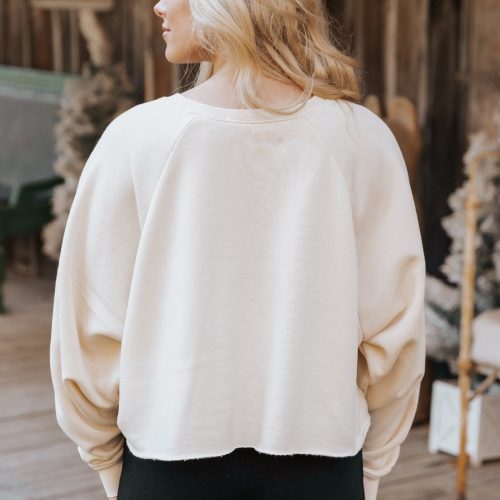 jenna cream crew neck sweatshirt 323767