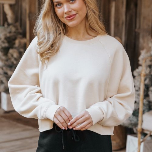 jenna cream crew neck sweatshirt 399170