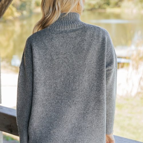 joanna brushed turtleneck sweater charcoal 858373