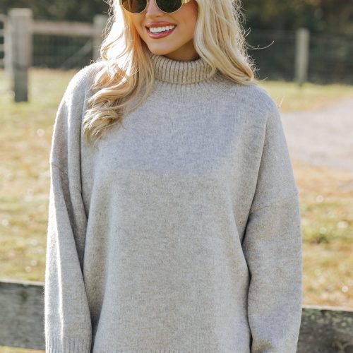 joanna brushed turtleneck sweater mocha 614035