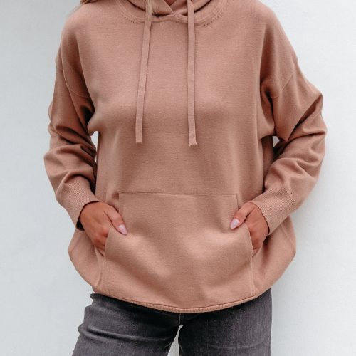 light brown cashmere hooded sweatshirt pre order 735773