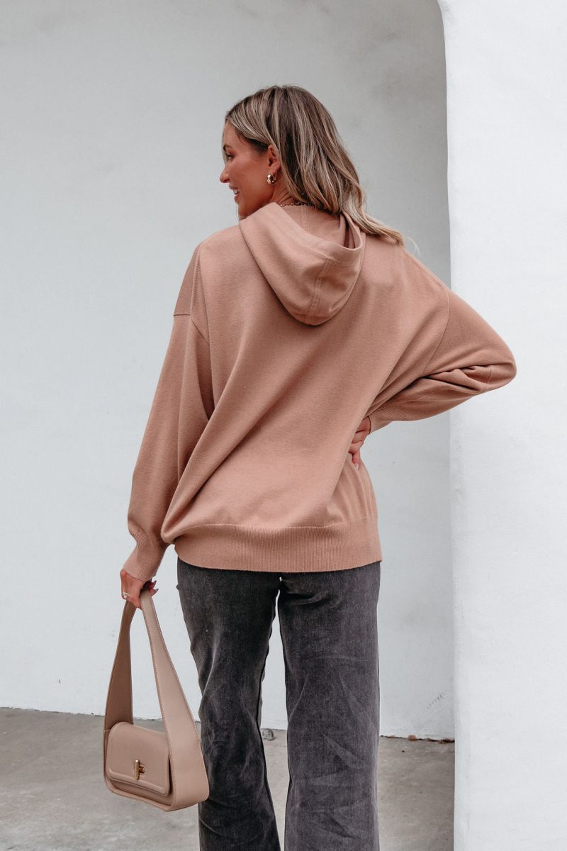 light brown cashmere hooded sweatshirt pre order 920351