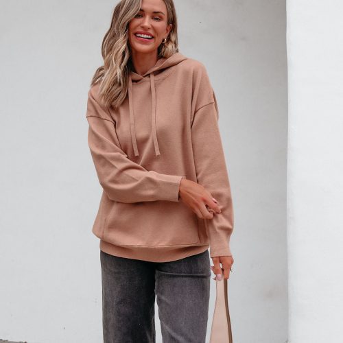 light brown cashmere hooded sweatshirt pre order 983571