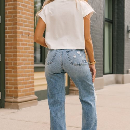 light denim high rise destroyed dad jeans 673316