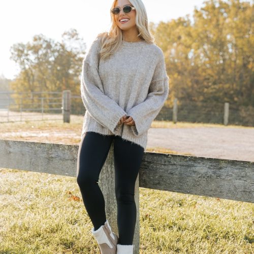 light mocha oversized ribbed sweater 943239