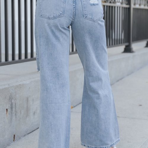 light wash high rise destroyed wide leg jeans 200189